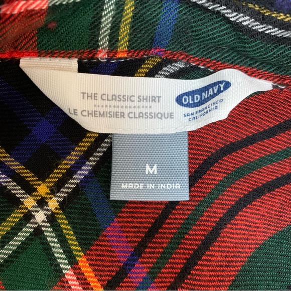 Old Navy Black Tartan Plaid Flannel Classic Button Down - Picture 8 of 8